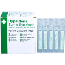 Safety First Aid Group HypaClens Saline Eye Wash Pods, (Pack of 25)