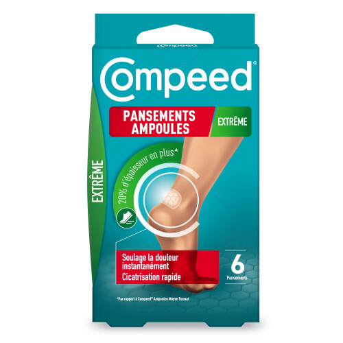 Compeed Compeed Blister Plasters Extreme 6 Pack - Hydrocolloid Foot Treatment - Heal Fast