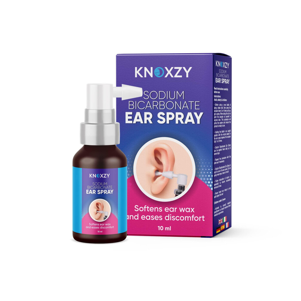Knoxzy Sodium Bicarbonate Ear Spay, Ear Wax Remover For Clogged Ear Relief And Swimmer S Ear 10Ml X 2 (Package May Vary)