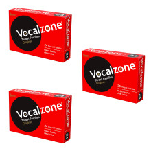 Vocalzone Throat Pastilles Original 3 Packs 24- for Sore Throats and