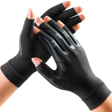 FREETOO Support Arthritis Gloves Women Men, Fingerless Compression Gloves with Grip for Sleeping Work, Orthopedic Hand and Finger Support Gloves for