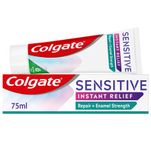 Colgate Sensitive Instant Relief Repair + Enamel Strength Toothpaste 75ml - Enamel Repair Toothpaste - Instant Sensitivity Relief - remineralises Ena