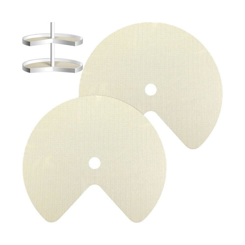 2 Pcs Shelf Liner Circle Kitchen Liners Kitchen Cabinet Liners Non Slip Non Skid Fridge Mats 1
