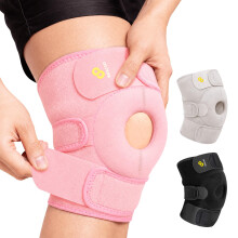 BRACOO Knee Support Brace with Patellar Pad for Men & Women – Adjustable Compression Knee Brace Sleeve for Arthritis, Runner's Knee, Running, Gym, F