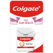 Colgate Total Pro Gum Health Interdental Floss 25m - Waxed tooth floss - Improve