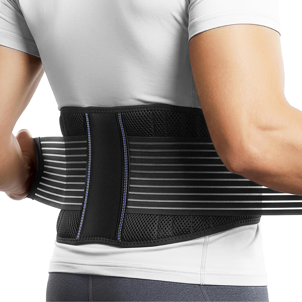 Braceup Back Support Belt For Men And Women - Breathable Waist Lumbar Support Lower Back Brace For Sciatica, Herniated Disc, Scoliosis Lower Back Pai