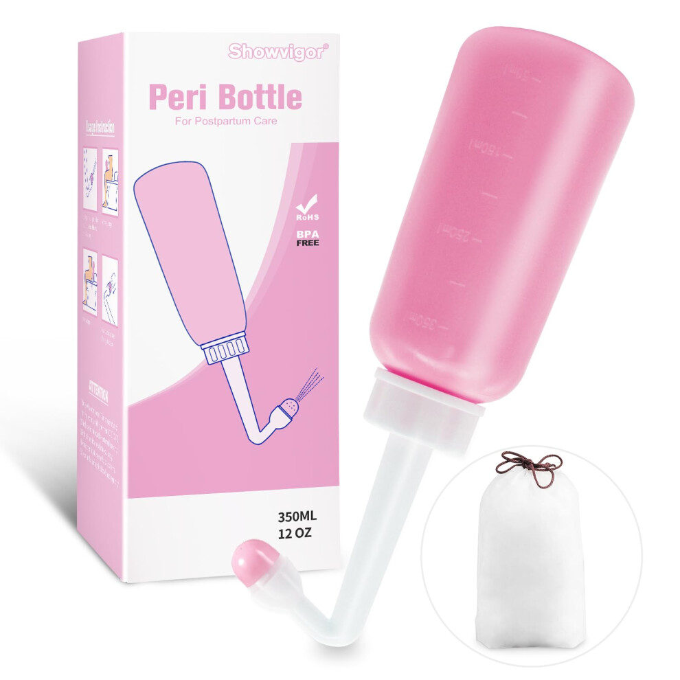 Showvigor 350Ml Perineal Bottle Postpartum Essentials Upside Down Portable Bidet Bottle For Perineal Recovery And Cleansing After Birth