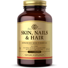 Solgar Skin, Nails and Hair, Improved MSM Formula, To Help Build Collagen With Vitamin C, Vegan, Light Brown, Pack of 120, 310 g