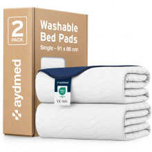 2 x AYDMED Essential Washable Incontinence Bed Pads | For Single Beds | Maximum