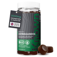 Known 3000mg High Strength Ashwagandha Gummies – Apple Flavour – Chewable Vegan Gummy Supplement – Energy, Mood & Wellbeing Support – 1 Month