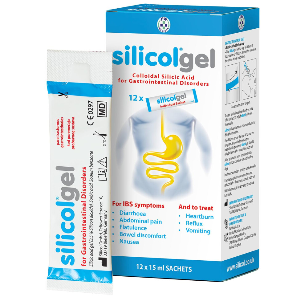 Silicol Silicolgel Sachets - Clinically Proven Relief For Ibs Symptoms: Diarrhoea, Stomach Pain, Bloating And Flatulence. Also Treats Heartburn, Acid Reflux