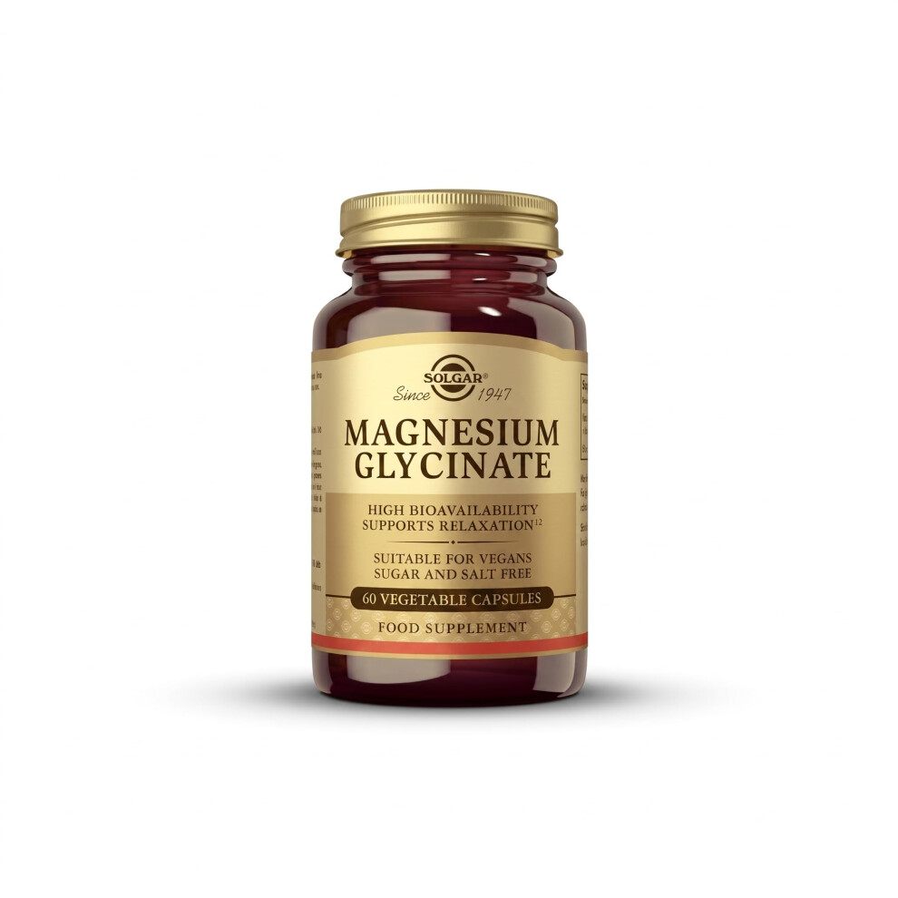 Solgar Magnesium Glycinate - Pack Of 60 Capsules - Highly Bioavailable Form Of M