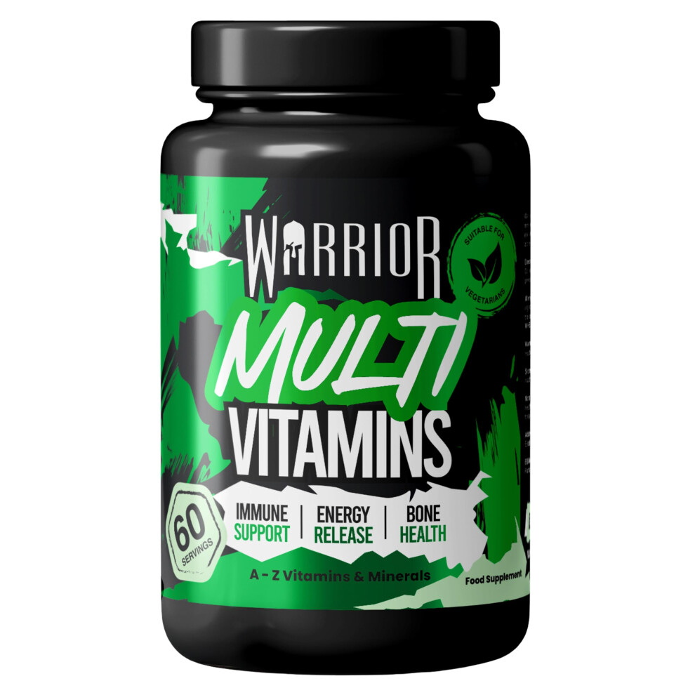 Warrior Multivitamin 60-Day Supply, Once-Daily – A-Z Multivitamins And Minerals Supplement – Adult Multivitamin Tablets For Men & Women With B Vit