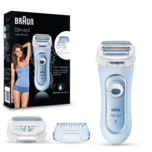 Braun Silk-pil 5 Lady Shaver, 3-in-1 Electric Shaver, Trimmer and Exfoliation System, Wet & Dry, Includes Rechargeable Battery, UK 2 Pin Plug, 5-160,