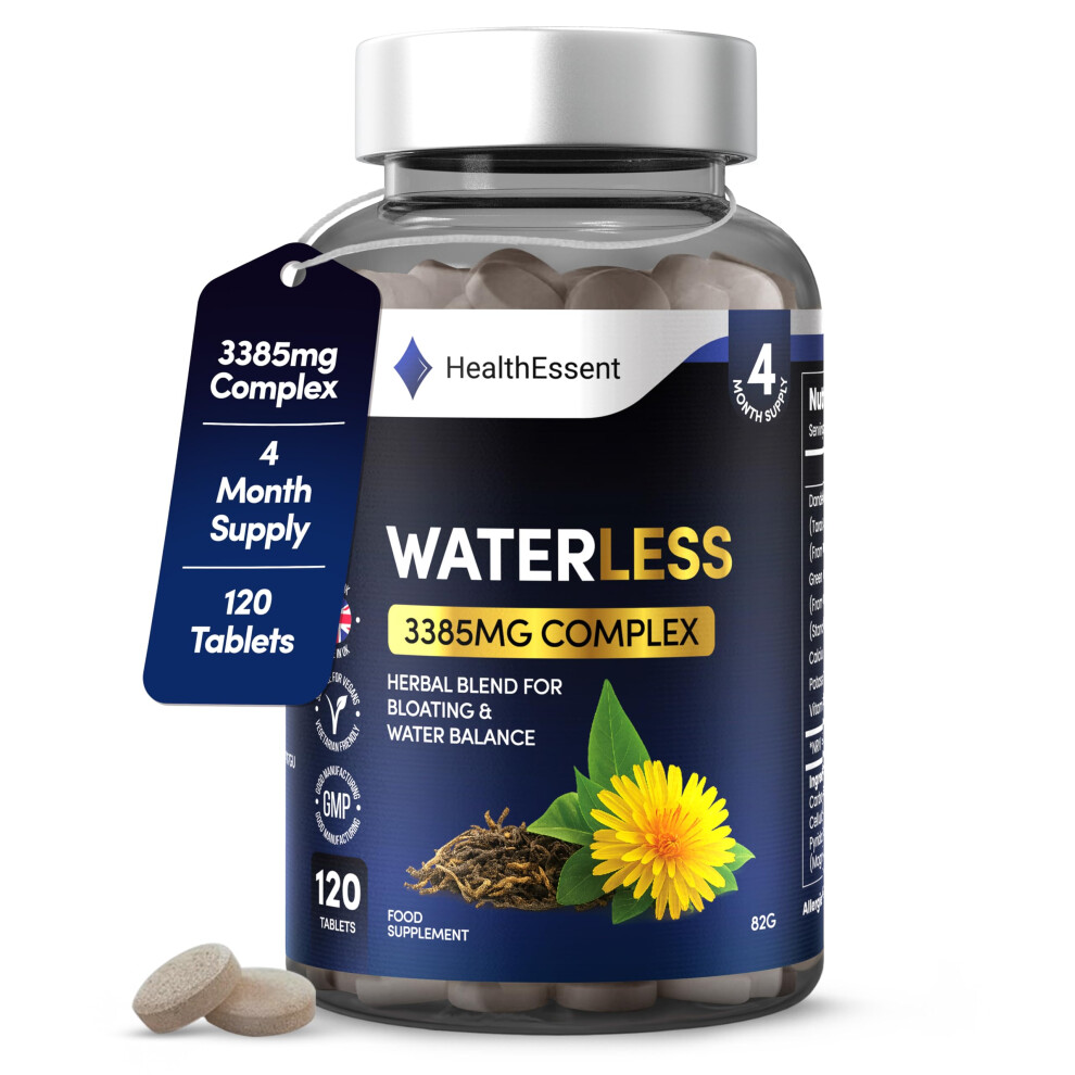 Photos - Vitamins & Minerals HealthEssent WaterLess Water Retention Tablets with Dandelion Root,