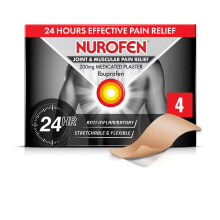 Nurofen 200mg Pain Patches - 4 Pack For Knee, Period, Muscle, Bone & Joint Disco