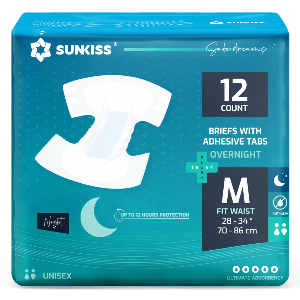 Sunkiss Adult Nappies With Ultimate Absorbency, Overnight Adult Diapers For Men