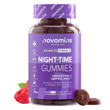 Night Time Gummies - Sugar-Free - Sleep Gummies for Adults - High Strength Natural Alternative to Melatonin Tablets - with Magnesium for Sleep, L-The