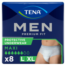 Tena Men Premium Pants Large, Pack of 8( L/XL)