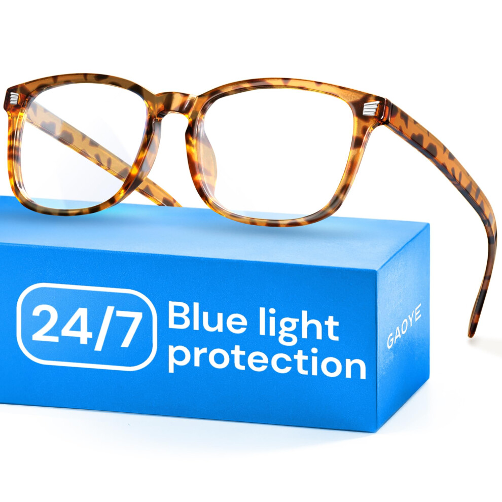 Gaoye Fashion Square Fake Eyeglasses, Eyewear Frames With Anti Uv Ray Computer Gaming Glasses, Blue Light Blocking Glasses For Men