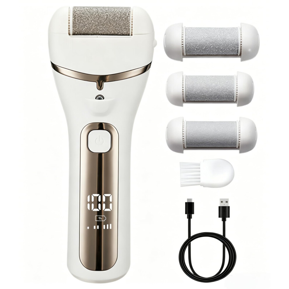 Beykakye Electric Foot File For Hard Skin - Callus Remover Grinder For Feet With Led Display For Removing Hard, Dead Skin - Foot Scraper Scrubber, Pedicure Se