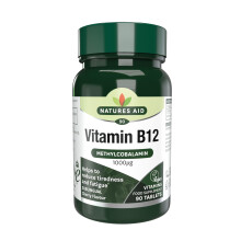 Natures Aid Vitamin B12 1000µg – High Strength Sublingual Tablets – Supports Ene