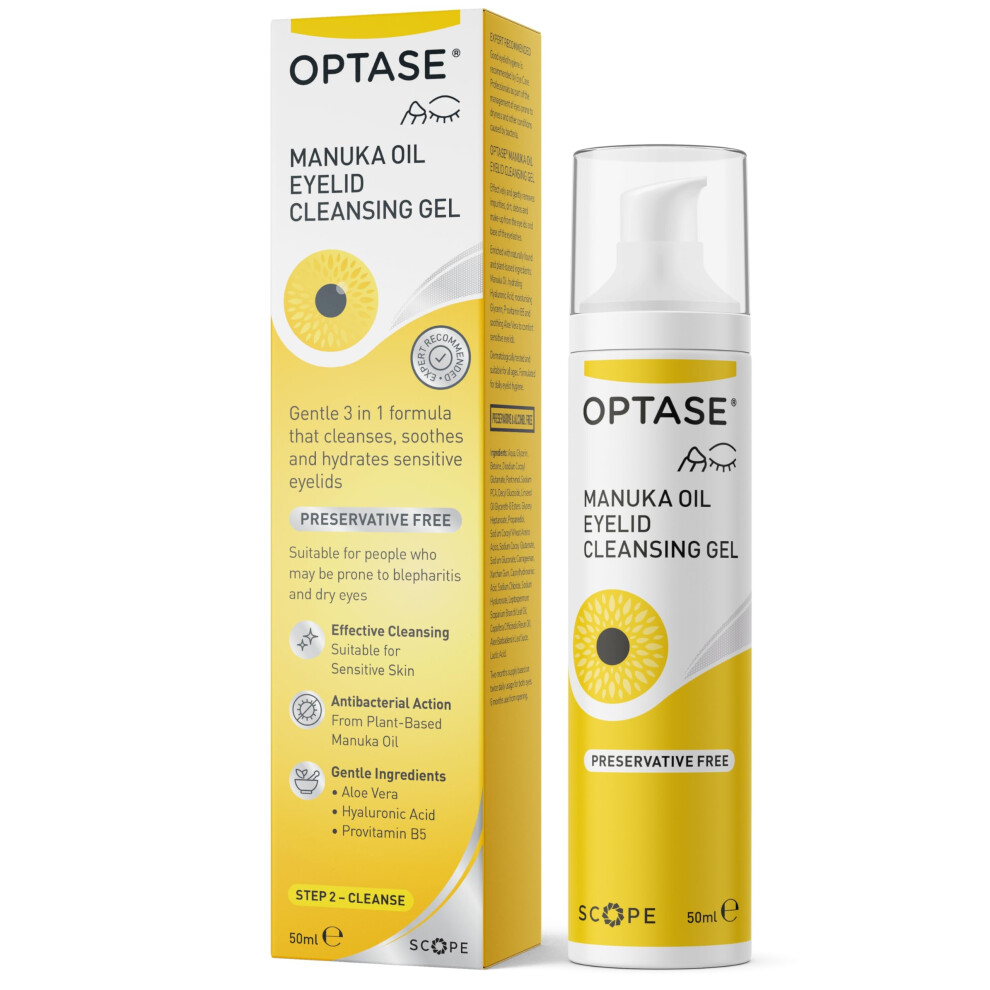 Optase Manuka Oil Eyelid Cleansing Gel Â 3-In-1 Gentle Foaming Cleanser Â Removes Oily Debris Â Cleans, Soothes, And Hydrates Sensitive Eyelids