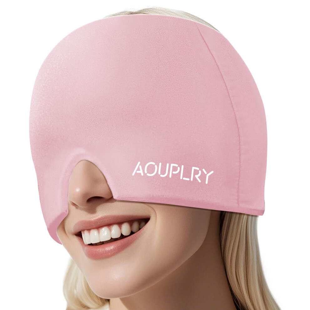 Aouplry Migraine Relief Cap, 360 Gel Surround Wearable Migraine Cap, Hot & Cold Therapy Migraine Relief, Reusable For Migraine, Tension Headache, Sinus Pres