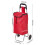 Living And Home Portable 2-Wheel Shopping Trolley, Red 5