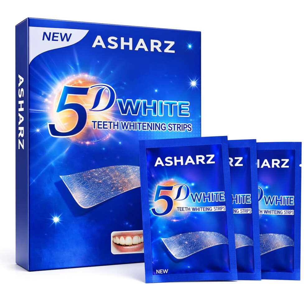 Photos - Toothpaste / Mouthwash ASHARZ Gel Infused Teeth Whitening Strips, 14 Day Treatment 28 Strips