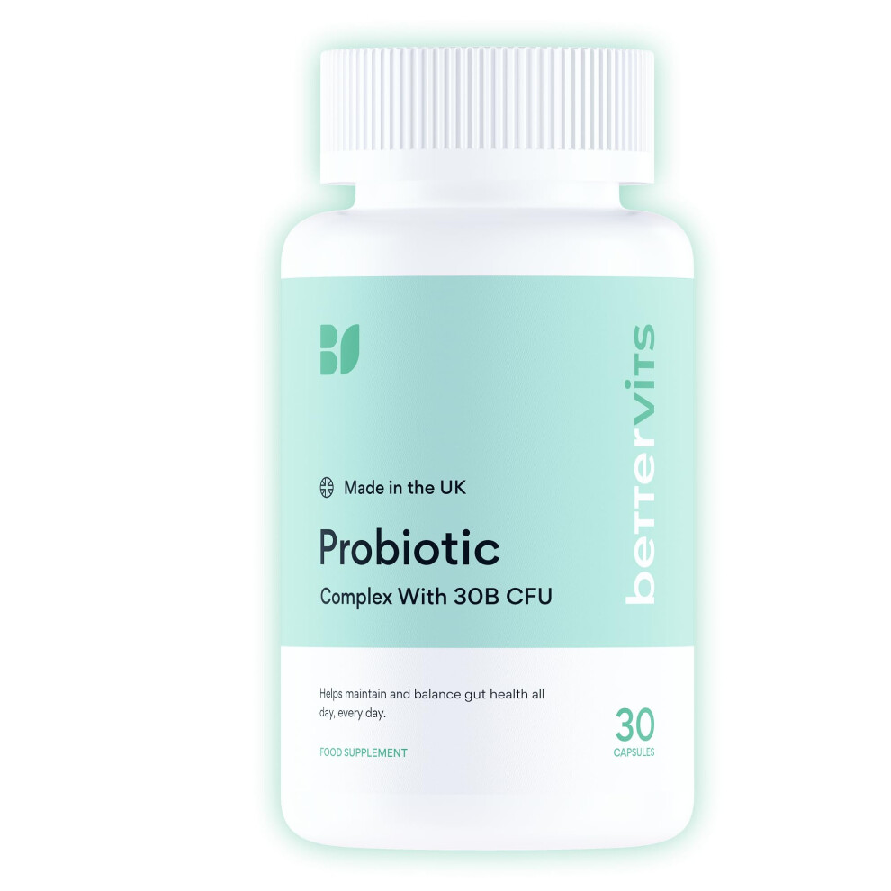 Bettervits Probiotics For Gut Health | 30 Billion Cfu For Adults | Bloating Relief & Complete Gut Repair | With Acidophilus, Prebiotic Inulin, Vitami