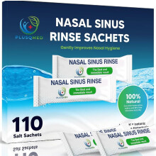 Sinus Rinse Sachets-110 Pre-Measured Packets for Neti Pot and Squeeze Bottle-100% Natural Sea Salt Istonic Formula,Drug-Free Nasal Irrigation,Sinus C