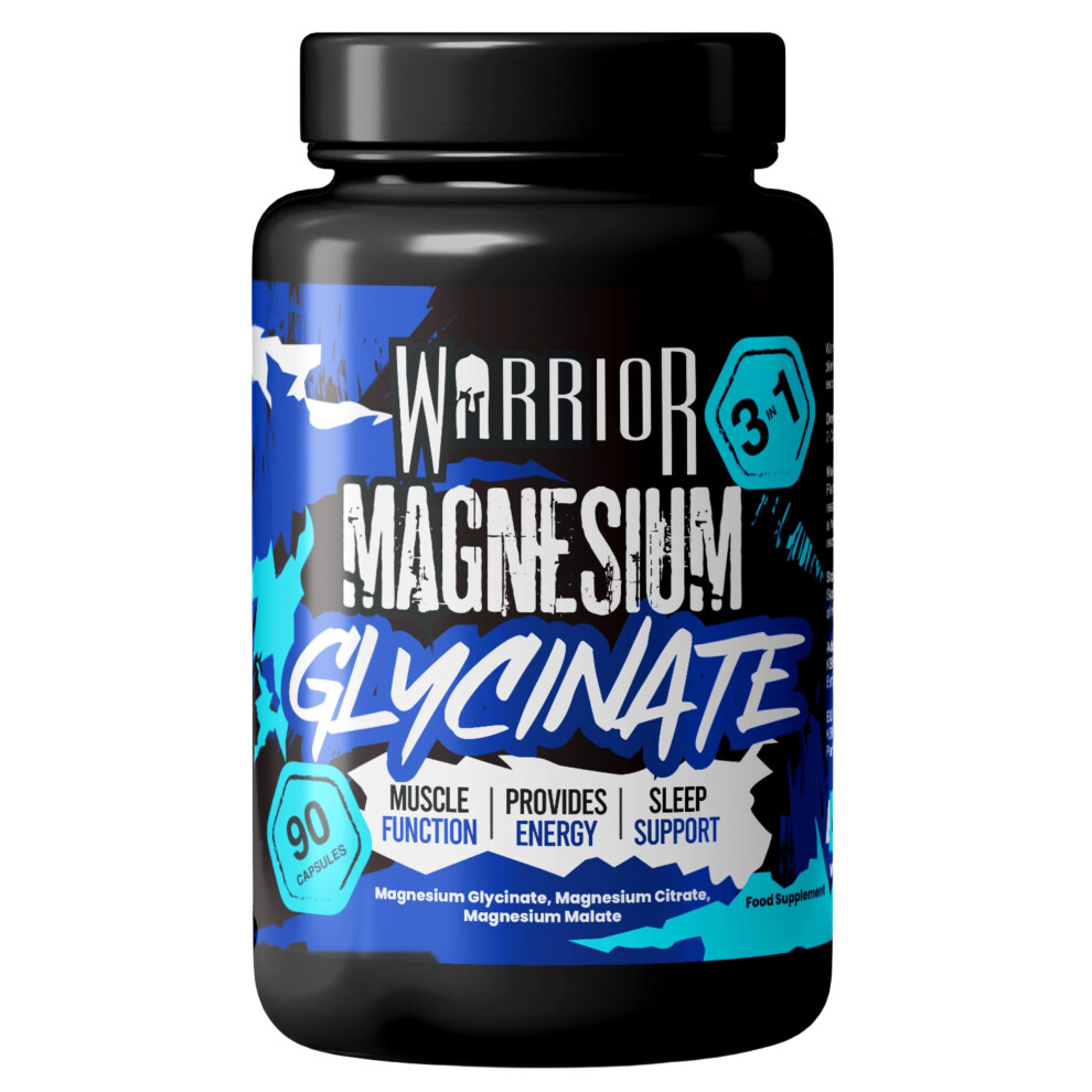 Photos - Vitamins & Minerals Warrior Magnesium Glycinate 3-in-1 Complex 384mg – High Strength Magnesium Supplements for Men & Women with Glycine & Bisgly 