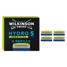Wilkinson Sword Hydro 5 Sensitive 4 Pack Hydrating Gel Aloe Vera **packaging may