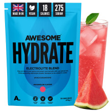 Awesome Hydrate – Vegan Electrolytes Powder – 270g Instant Electrolytes Powder –