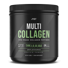 Multi Collagen Protein Powder (200g) - Types I, II, III, V & X - Hydrolyzed Grass Fed Bovine, Wild Caught Fish, & Free-Range Chicken & Eggshell Colla