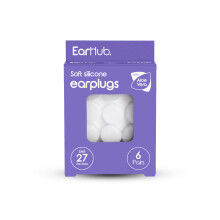 EarHub - Sleepwell Soft Premium Silicone Earplugs 6 Pairs of Reusable & Custom Fit, Best Used for Sleep, Travel, Water Sports, Work, Study & Concerts