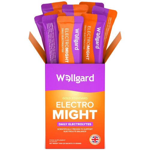 Wellgard Electromight - Electrolytes Sachets, Zero Sugar Rehydration