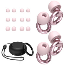 JUSTRVN Ear Plugs for Sleeping,2 Pairs of Stylish Reusable Noise Reduction Earpl