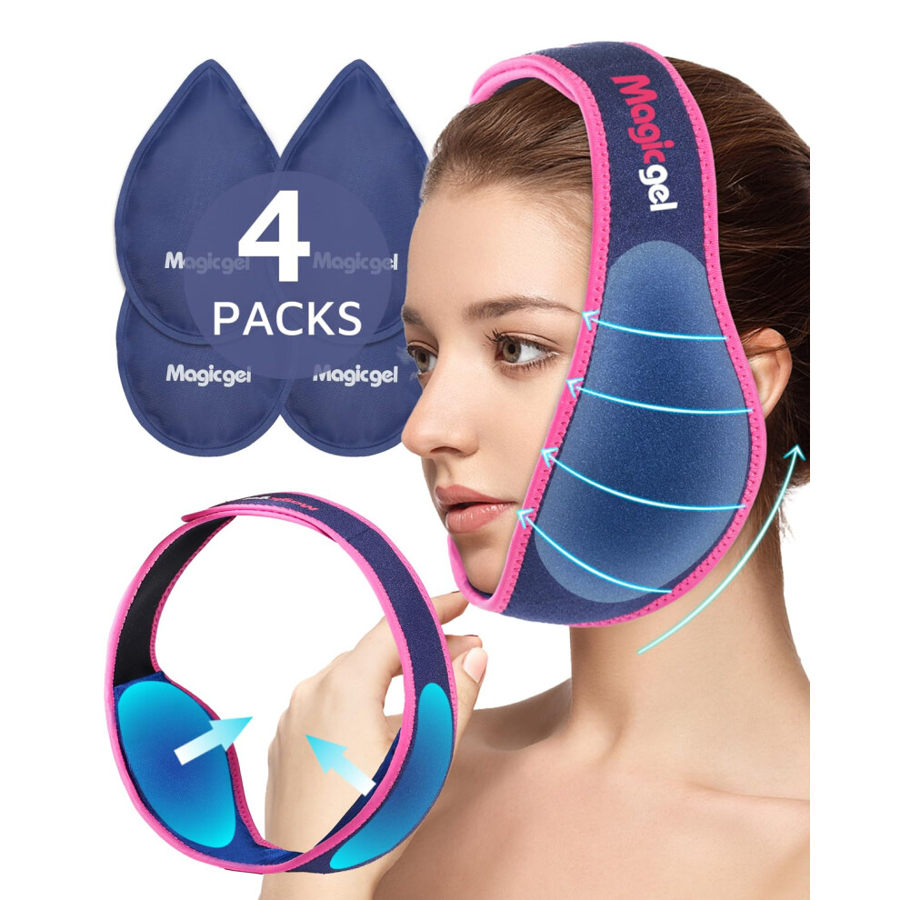 Magic Gel Wisdom Teeth Ice Pack Â Reusable Hot & Cold Therapy Wrap For Jaw, Chin, And Face Â Adjustable Compression For Post-Surgery Recovery, Tmj