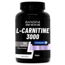 Bandini L-Carnitine 3000, 180 Capsules with High Dose Carnipure, L