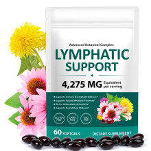 Lymphatic Support Supplement, 60 Softgels Botanical Complex with Dandelion, Burdock Root, 21 Herbs for Immune Health and Overall Wellness, Non-GMO
