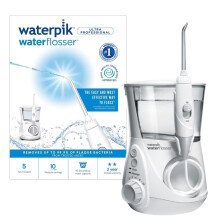 Waterpik Ultra Professional Water Flosser, 5 Tips, Advanced Pressure Control System, 10 Settings, Dental Plaque Removal Tool, White, WP-660UK, 2pin U