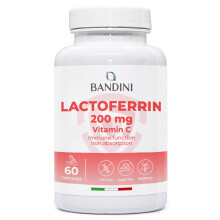 Bandini Lactoferrin 60 Capsules - 200mg Lactoferrine + 60mg Vitamin C per Daily dose (1 Capsule) - Improves Iron Absorption & Immune System Function