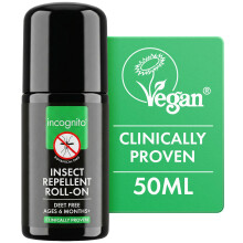 INCOGNITO Insect Repellent Roll on 50 ml - Maximum Strength, Vegan, DEET free formula - Mosquito Repellent and Effective On All Biting Insects - Trav