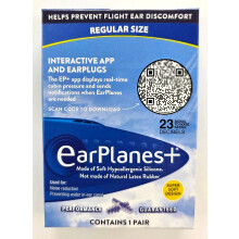 EarPlanes Original Earplugs for Adults, Pressure Filtering Protection for Airplane Travel (1 Pair)