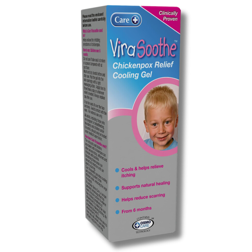 Care Virasoothe Gel, Chickenpox Relief, Cools And Soothes Skin, Suitable 6+ Months Old, Supports Natural Healing, Helps Stop The Itch, Clinically Pro
