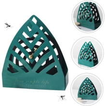 Houder voor muggenwerende haspel - Retro ijzer - Groen - Roestvrij - Scandinavische decoratie - 14x4,5x15cm