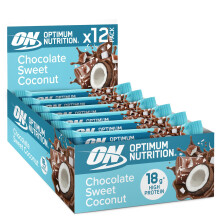 Optimum Nutrition Chocolate Sweet Coconut Protein Bars, On-the-Go Pre-Workout and Post-Workout Gym Snack Alternative for Men and Women, with Soy Prot