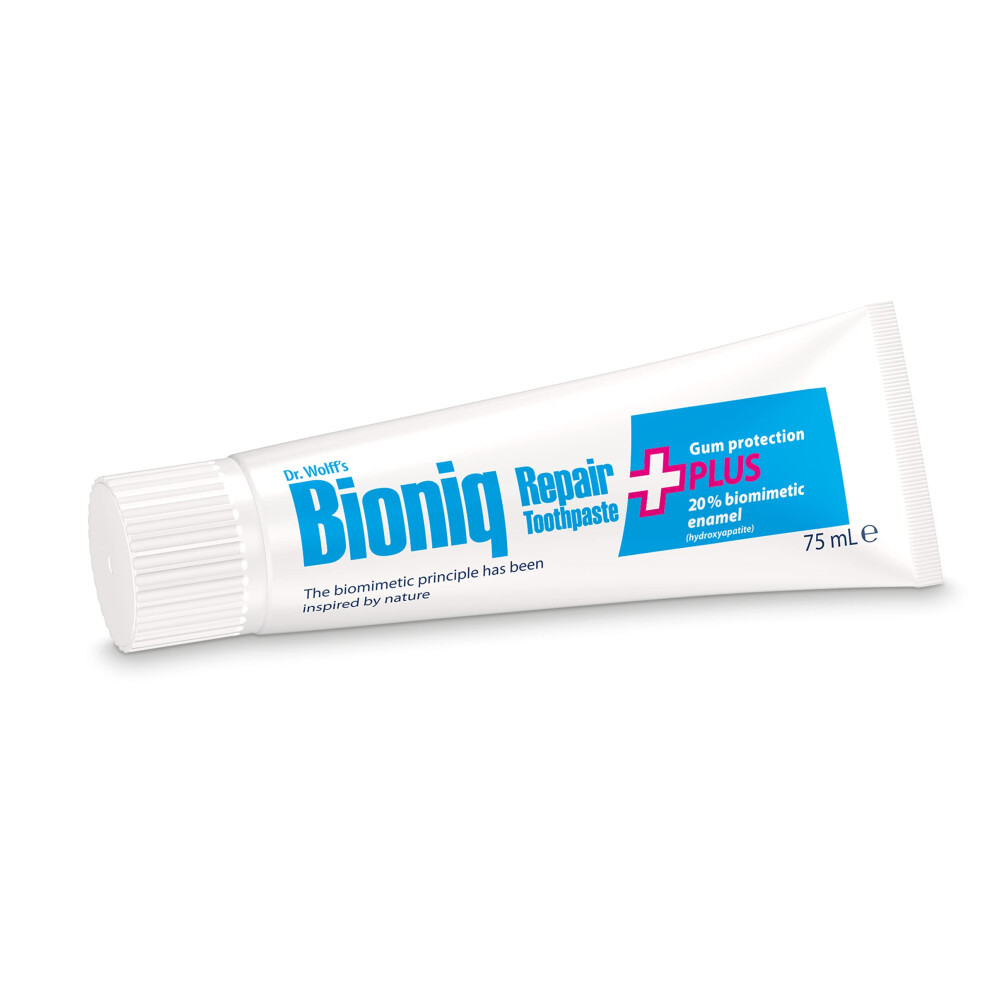 Bioniq Dr. Wolff's Repair Plus Toothpaste | Fluoride Free With Biomimetic Enamel Hydroxyapatite | For Sensitive Teeth | Helps To Reduce Gum Bleeding